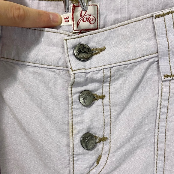 JOIE Size 31 Cargo Crop Pants Buttoned Front White - Picture 6 of 12